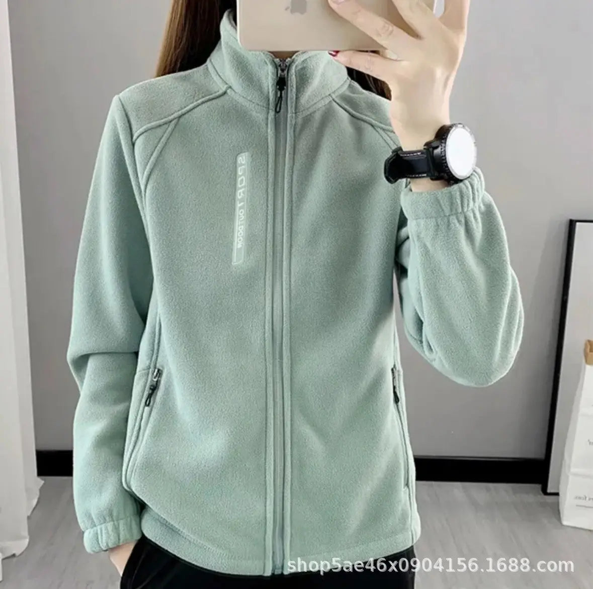 Autumn And Winter Women's Fleece Thickened Coat