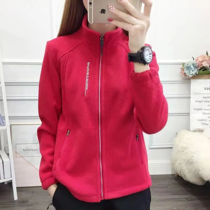 Autumn And Winter Women's Fleece Thickened Coat